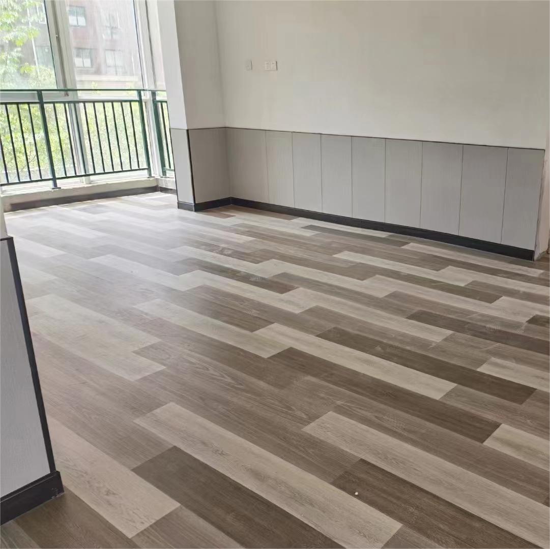 Bahan PVC Dara Berkualiti Premium Mesra Alam Warna Oak Spc Lantai Vinyl